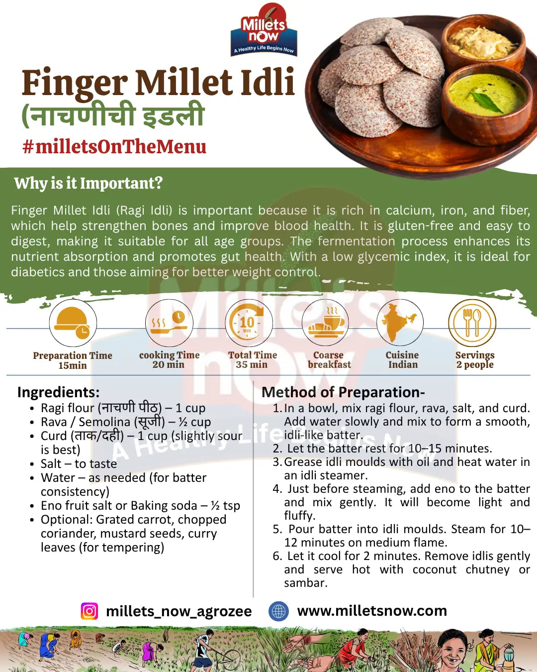 Roasted Finger Millet Rawa l Nachani Rava l 500g Millets Now