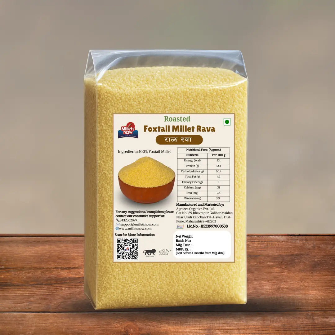 Roasted Foxtail Millet Rava l Rala Rava l 500g Millets Now