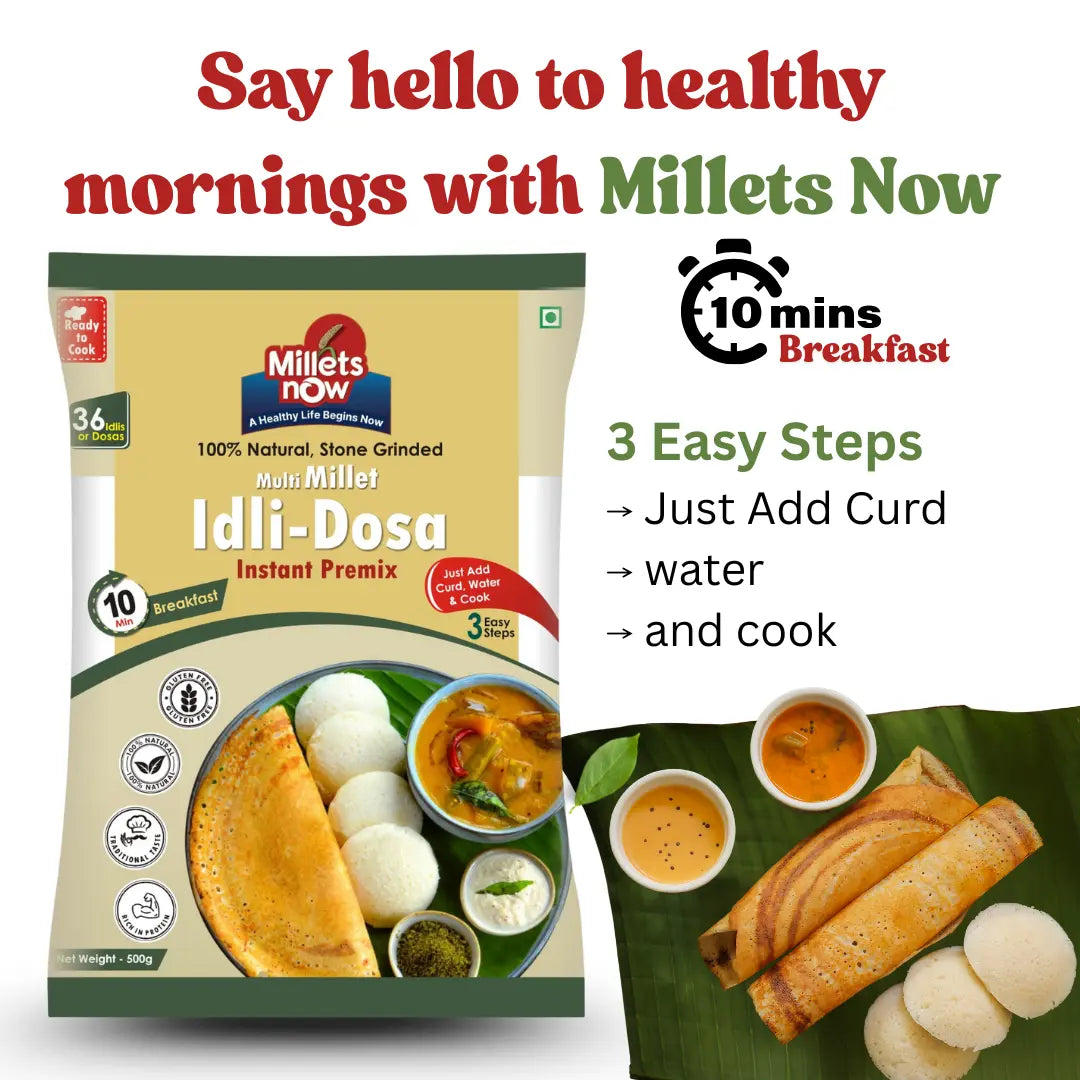 Instant Idli- Dosa Premix | 500g Millets Now