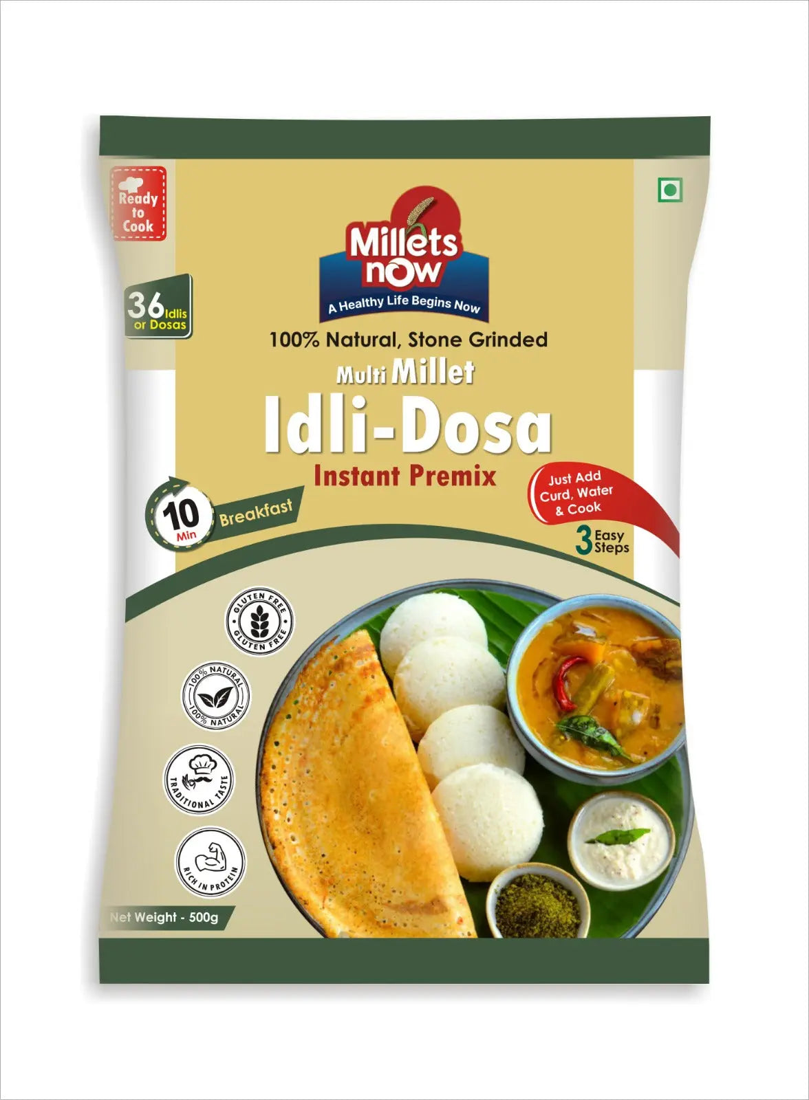 Instant Idli- Dosa Premix | 500g Millets Now