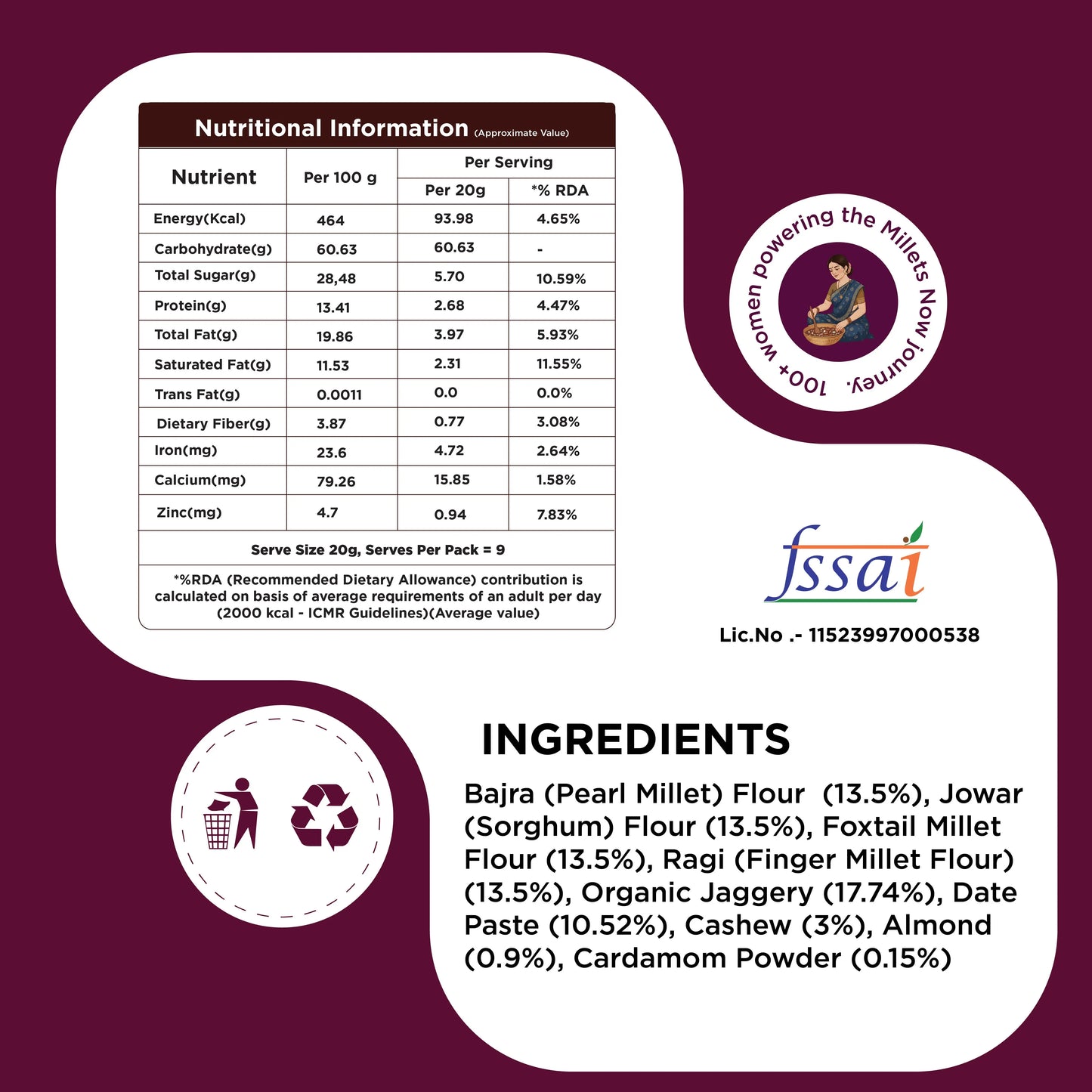 Multi Millet Laddu l 200g Millets Now