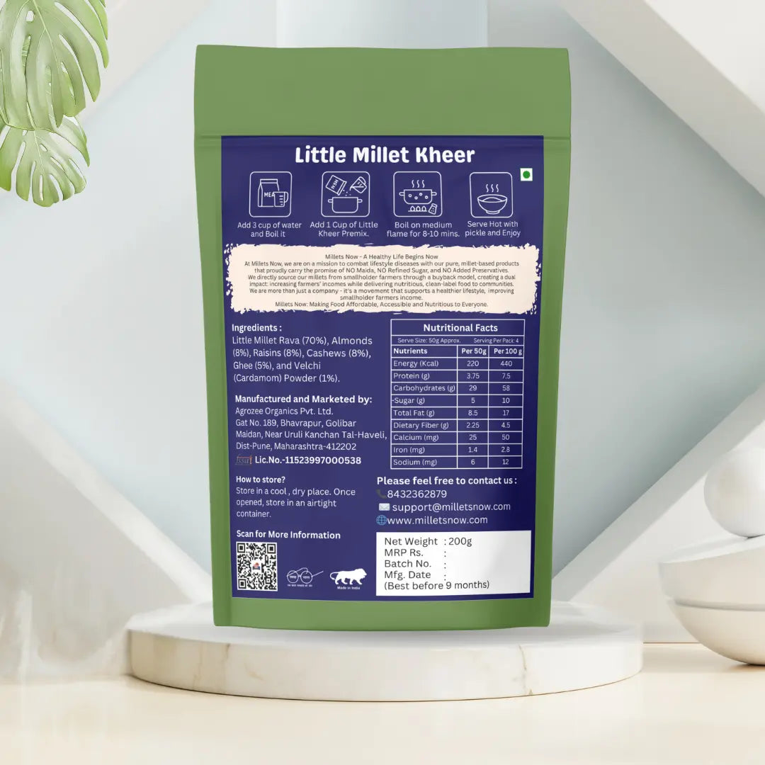Little Millet Kheer-200g | Instant Breakfast Premix Millets Now