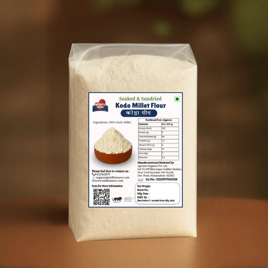 Soaked and Sundried Kodo Millet Flour | Kodra Peeth l 500g