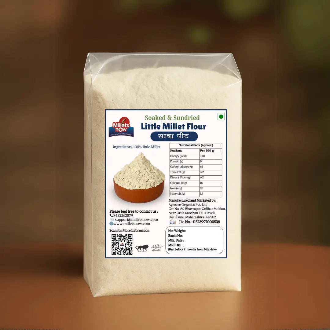 Soaked and Sundried Little Millet Flour l Sawa Flour l 500g