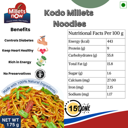 Kodo Millet Noodles l Kodra Noodles l 175g