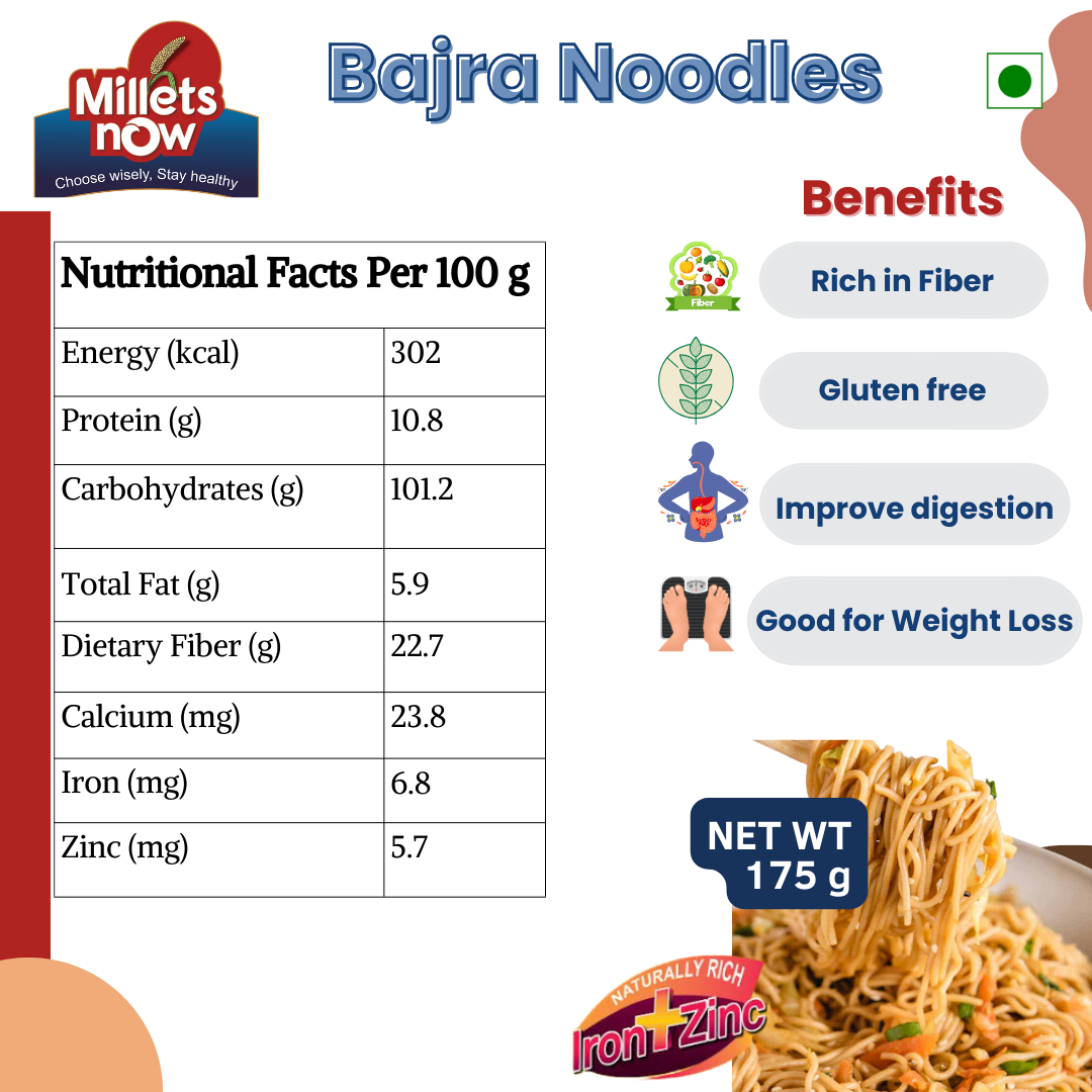 Pearl Millet Noodles l Bajra Noodles l 175g