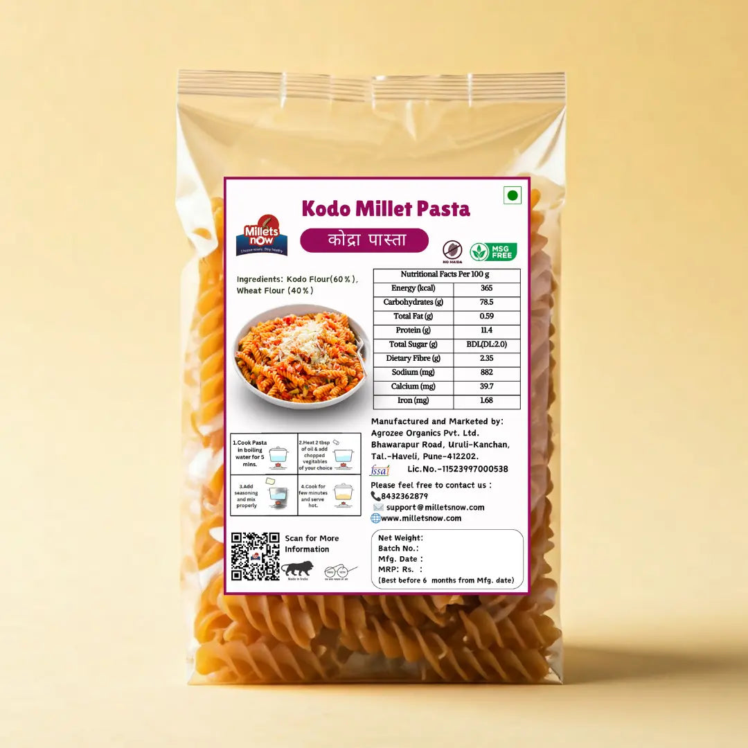Kodo Millet Pasta l Kodra Pasta l 175g Millets Now