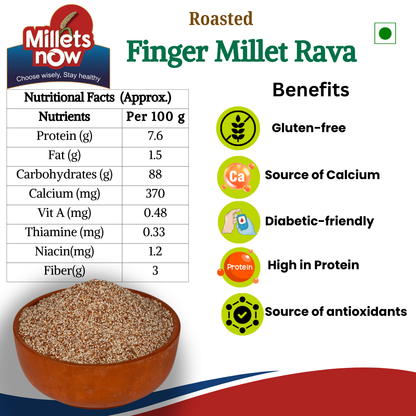 Roasted Finger Millet Rawa l Nachani Rava l 500g