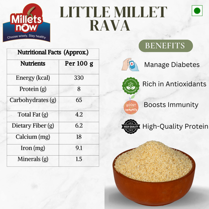 Roasted Little Millet Rava l Sawa Rava l 500g