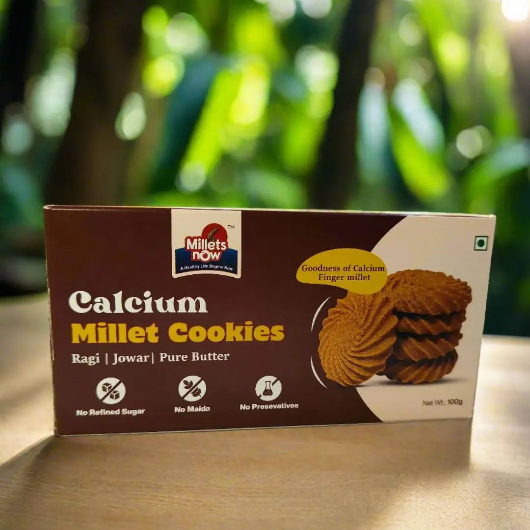 Calcium Millet cookies | Made with Ragi & Jaggery | 100g Millets Now