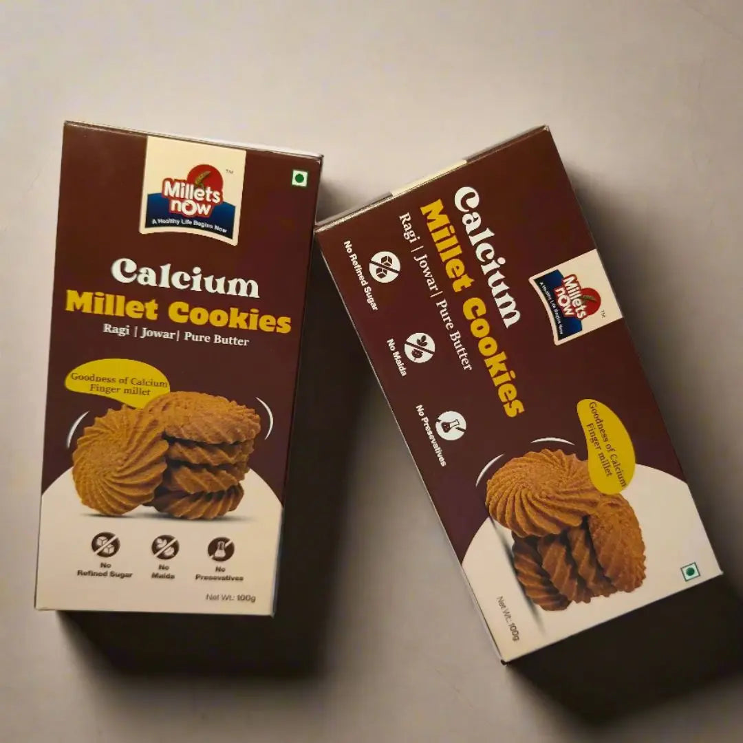 Calcium Millet cookies | Made with Ragi & Jaggery | 100g Millets Now