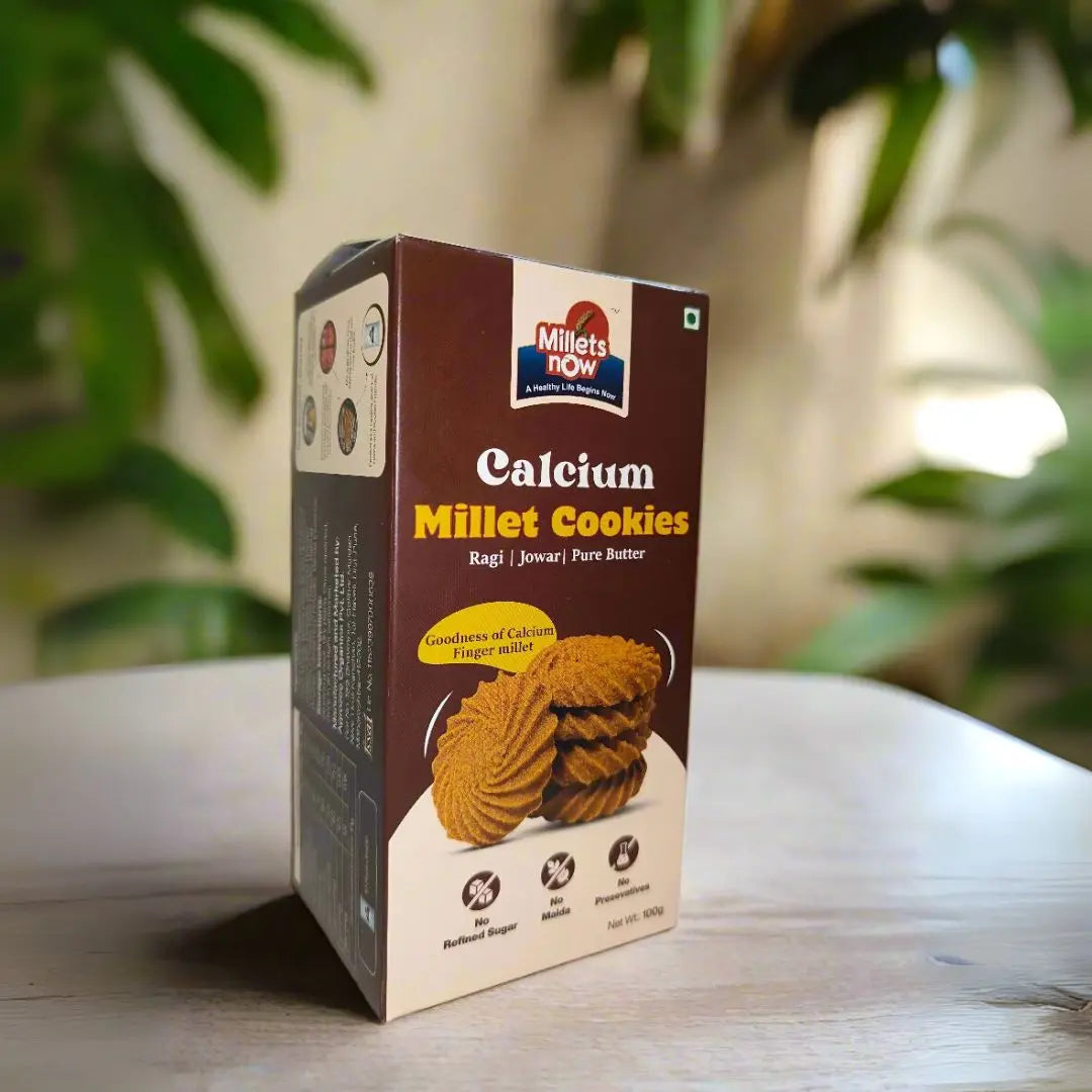 Calcium Millet cookies | Made with Ragi & Jaggery | 100g Millets Now