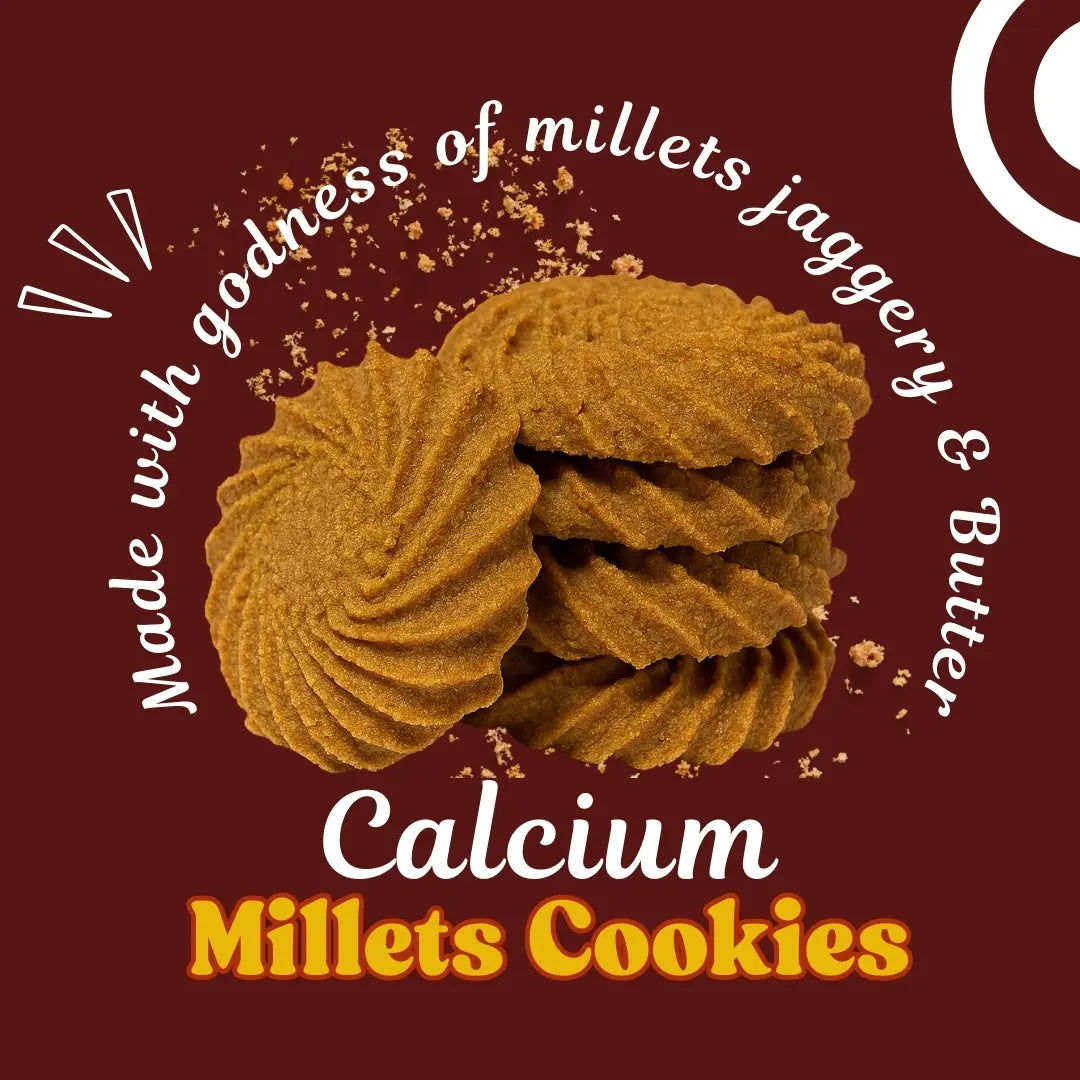 Calcium Millet cookies | Made with Ragi & Jaggery | 100g Millets Now