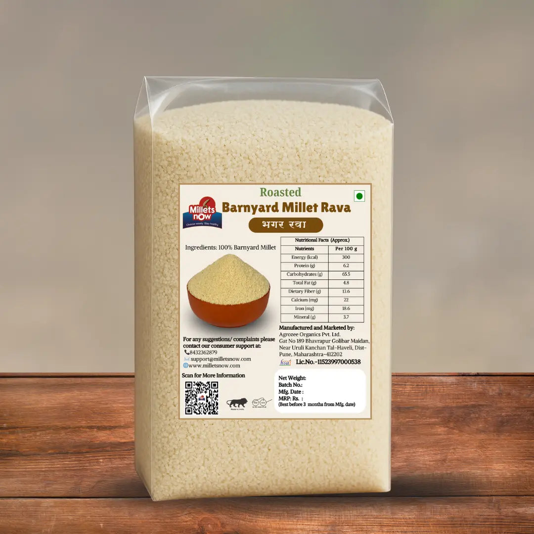 Roasted Barnyard Millet Rava l Bhagar Rava l 500g Millets Now