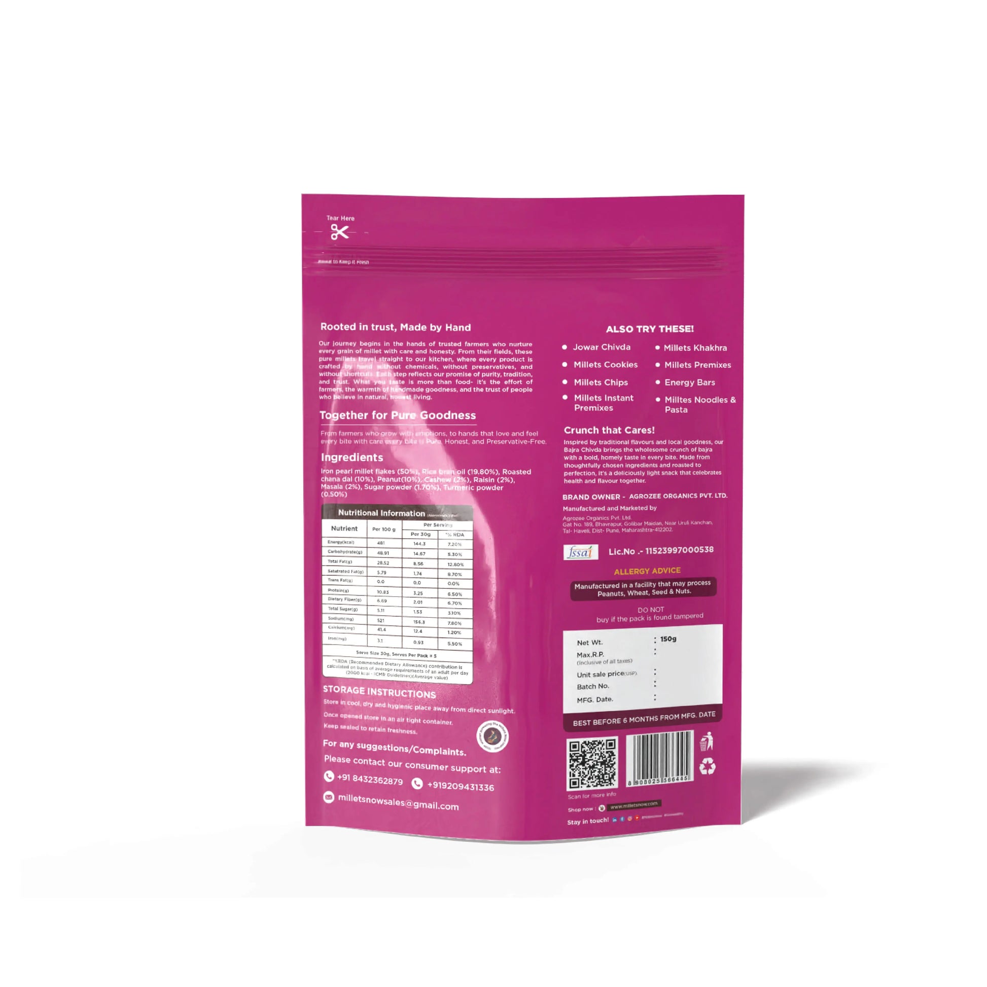 Bajra Flakes Chivda | 150g Millets Now