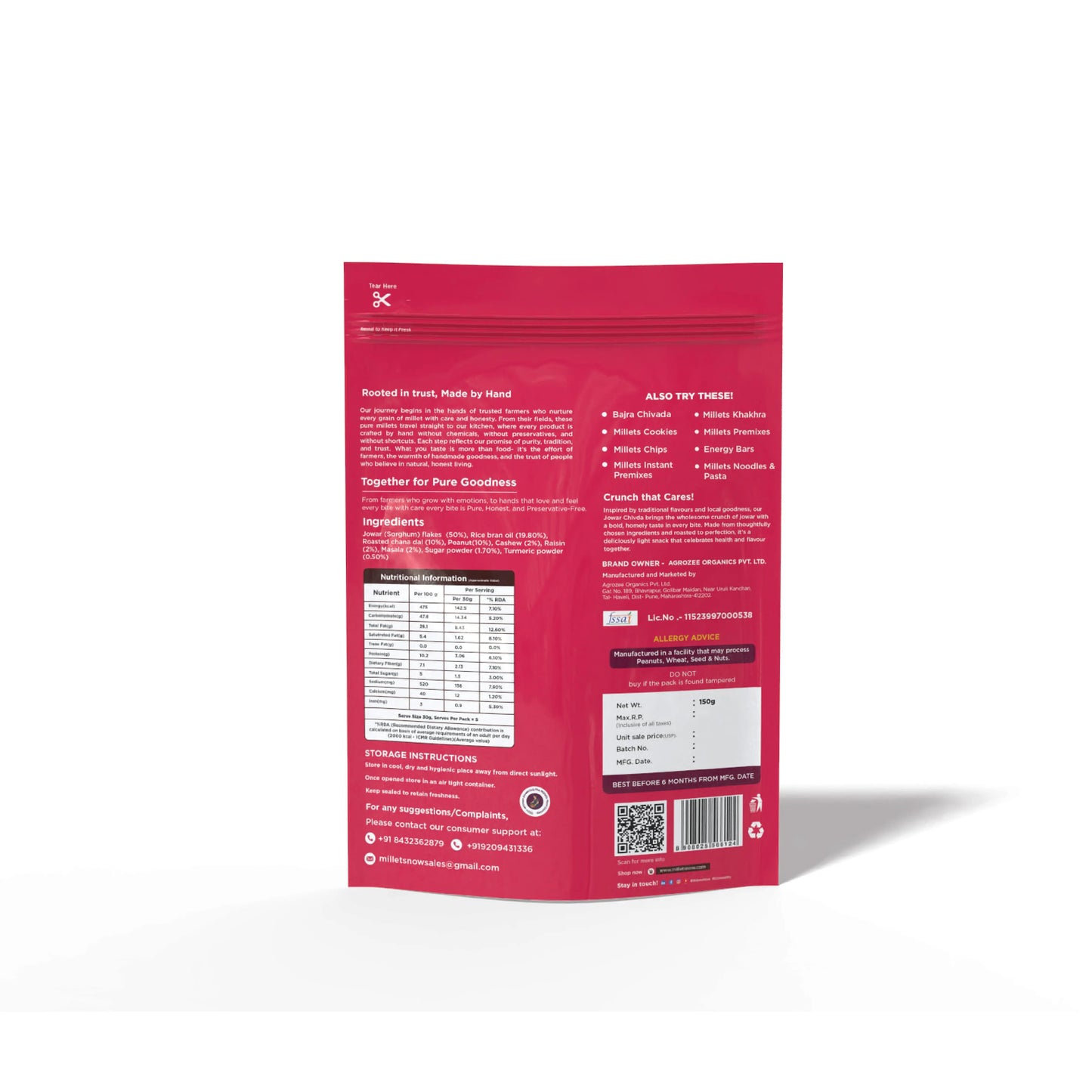 Jowar Flakes Chivda l Sorghum Chivda l 200g Millets Now