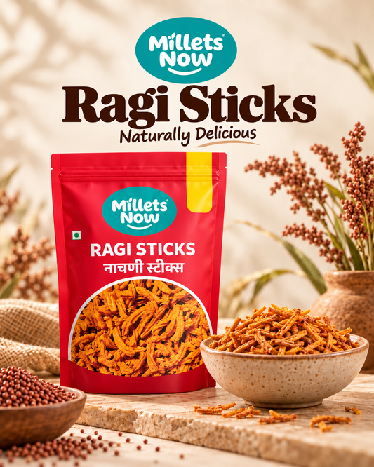 Ragi Sticks Millets Now product advertisement