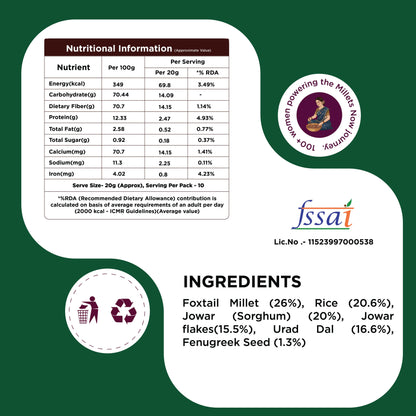 Instant Millet Idli- Dosa Premix Millets Now