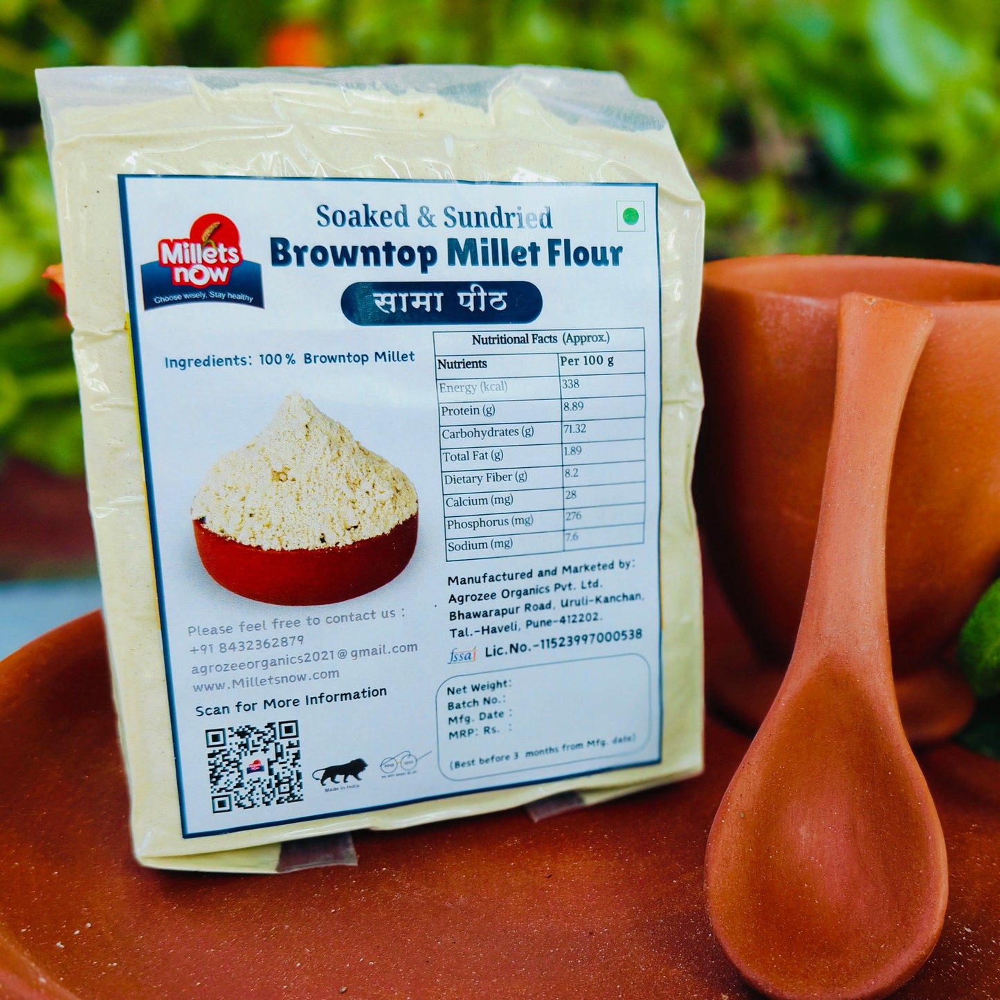 Browntop Millet Flour | Unpolished | Soked and Sundried Millets Now