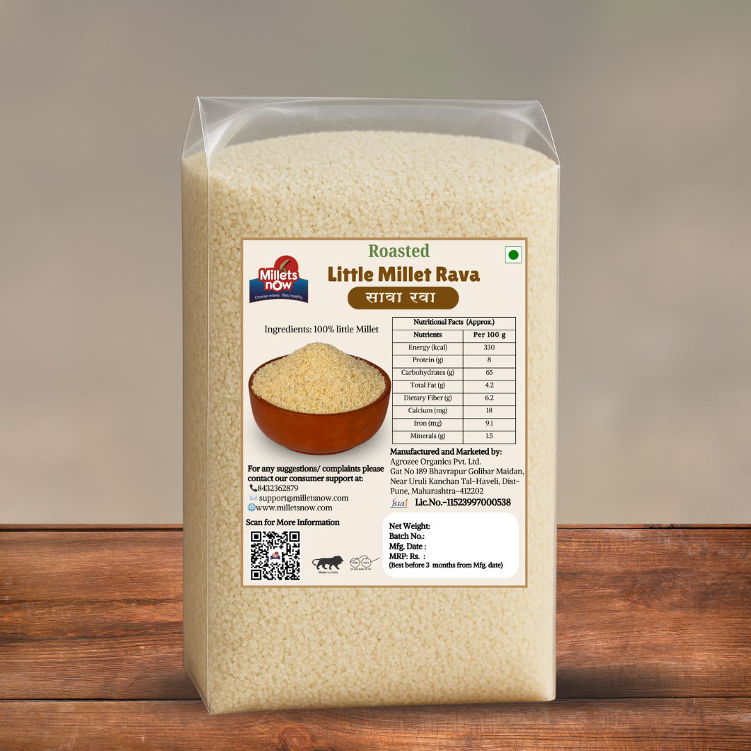 Roasted Little Millet Rava l Sawa Rava l 500g Millets Now