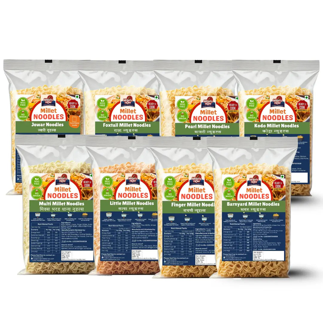 Millet Noodles Combo | pack of 8 Millets Now