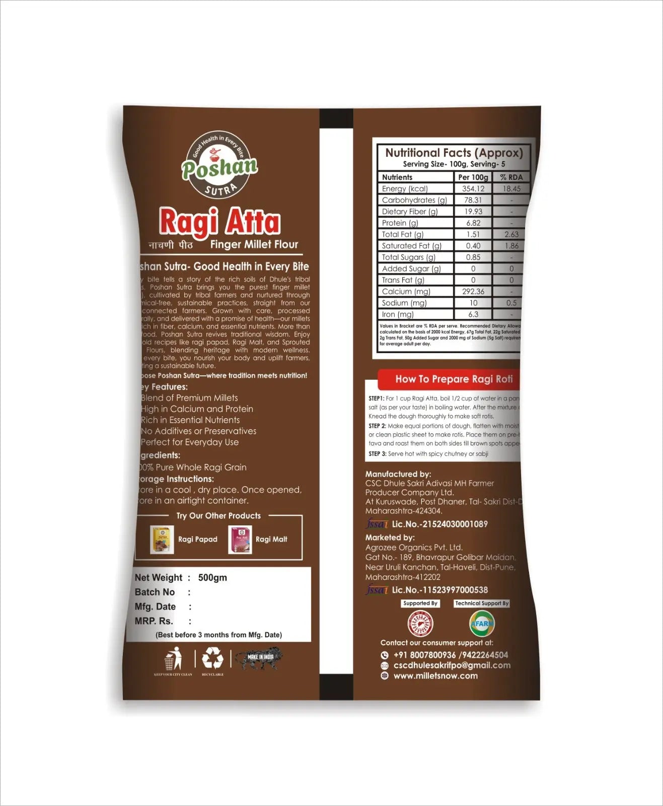 Ragi Atta | Nachani peeth Millets Now