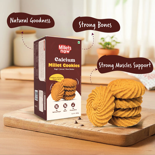 Calcium Millet cookies | Ragi cookies Made with Jaggery | 100g Millets Now