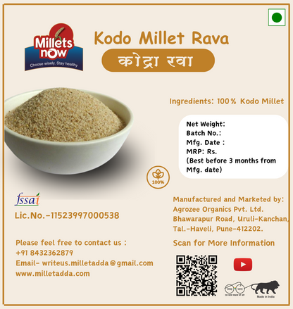 Kodo Millet Rawa (Unpolished) Millets Now