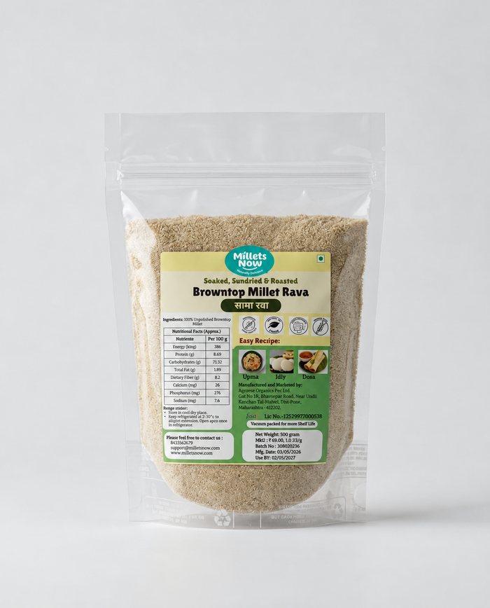 Roasted Browntop Millet Rava