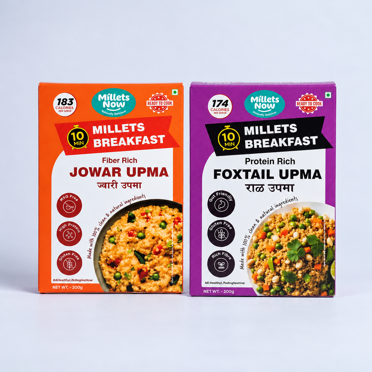 Millet Upma Duo — included Millets Now products