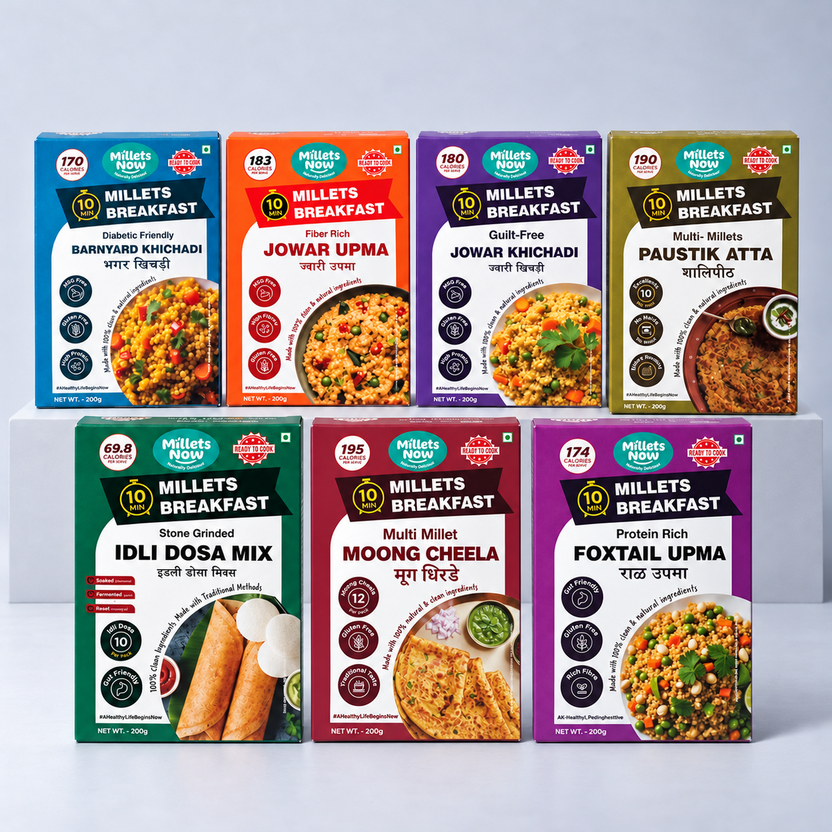 Seven Millet Breakfast Favourites Combo — included Millets Now products
