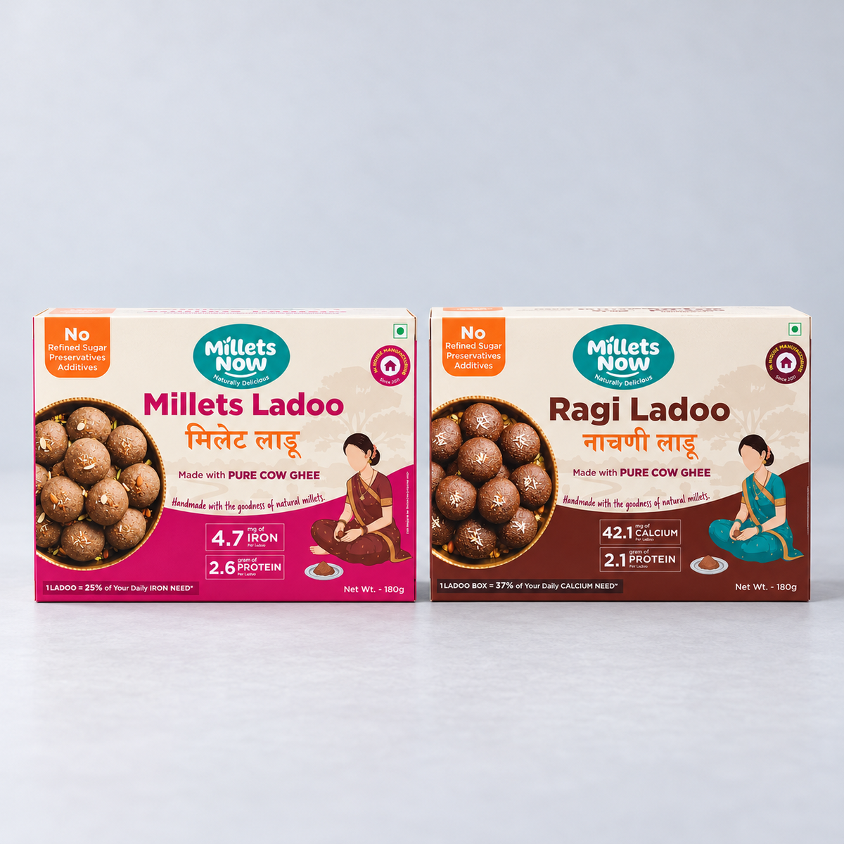 Millet Laddoo Duo — included Millets Now products