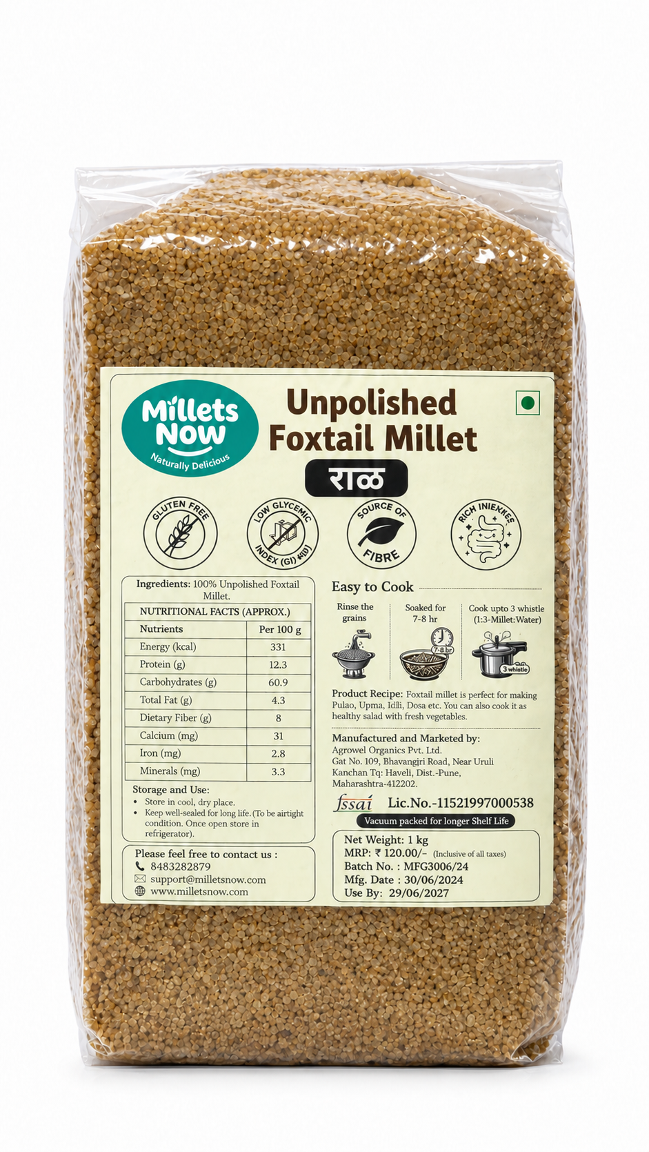 Unpolished Foxtail Millet