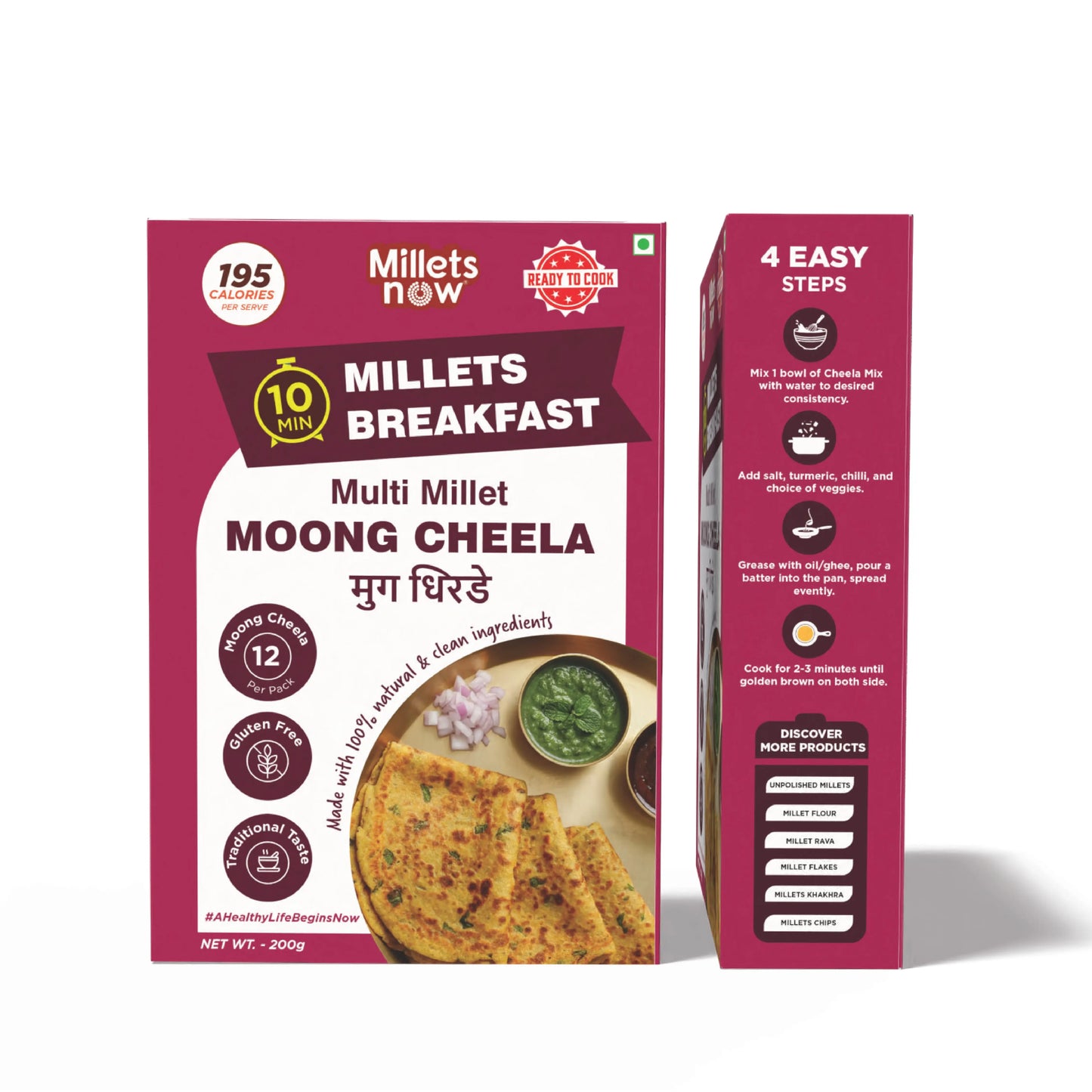 Millet Chilla | Millet Moong Cheela Premix Millets Now