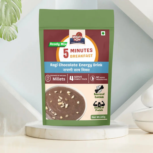 Ragi Chocolate Energy Drink | Ragi Malt-100g Millets Now