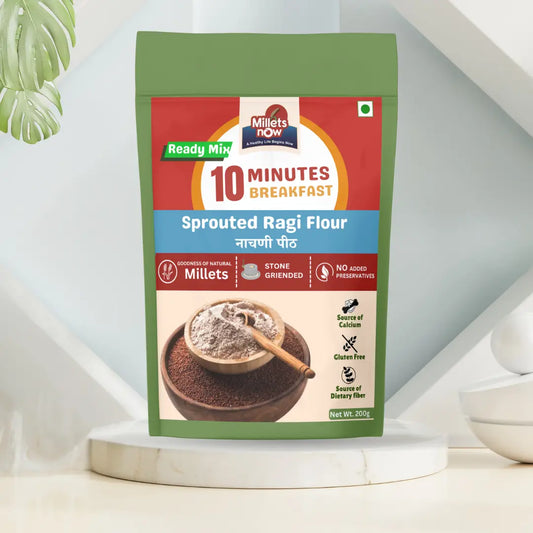 Sprouted Ragi Flour | Nachani peeeth | 500g Millets Now